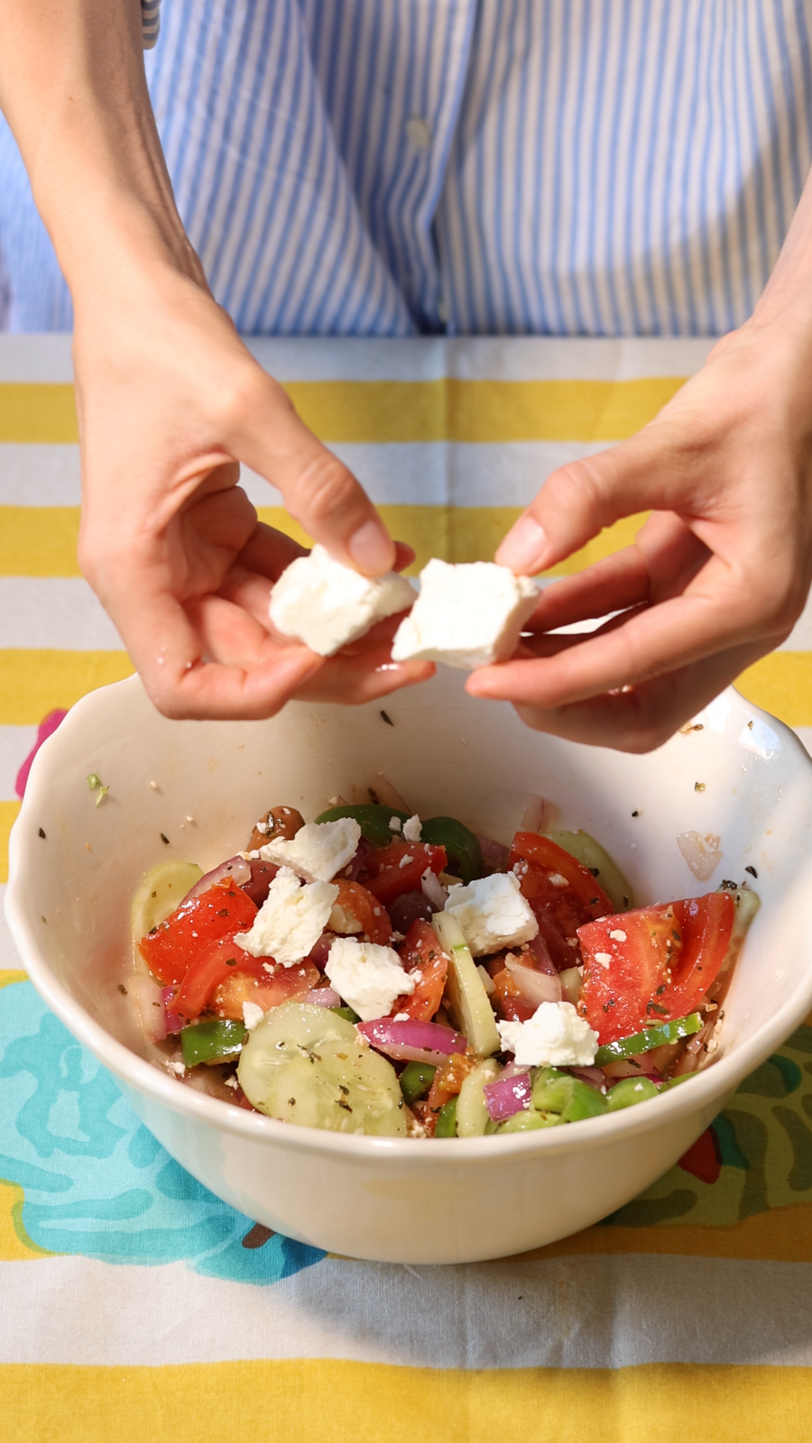 Ensalada griega  con queso Feta